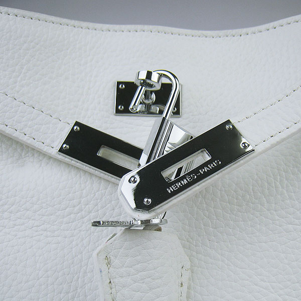 Replica Hermes Jypsiere 34 Togo Leather Messenger Bag White H2804 - 1:1 Copy - Click Image to Close